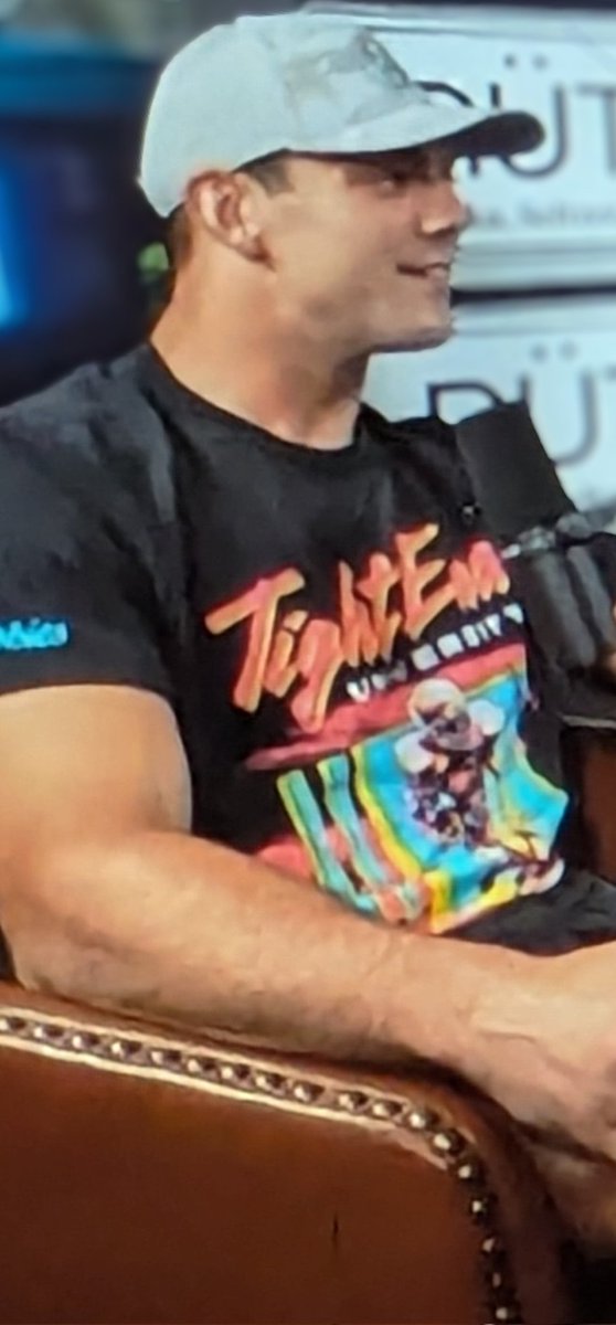 Brock on a podcast. 
<a href="/DawgNationDaily/">Brandon Adams</a> 
L: High school pic
R: Rocking a Tight End University t-shirt.