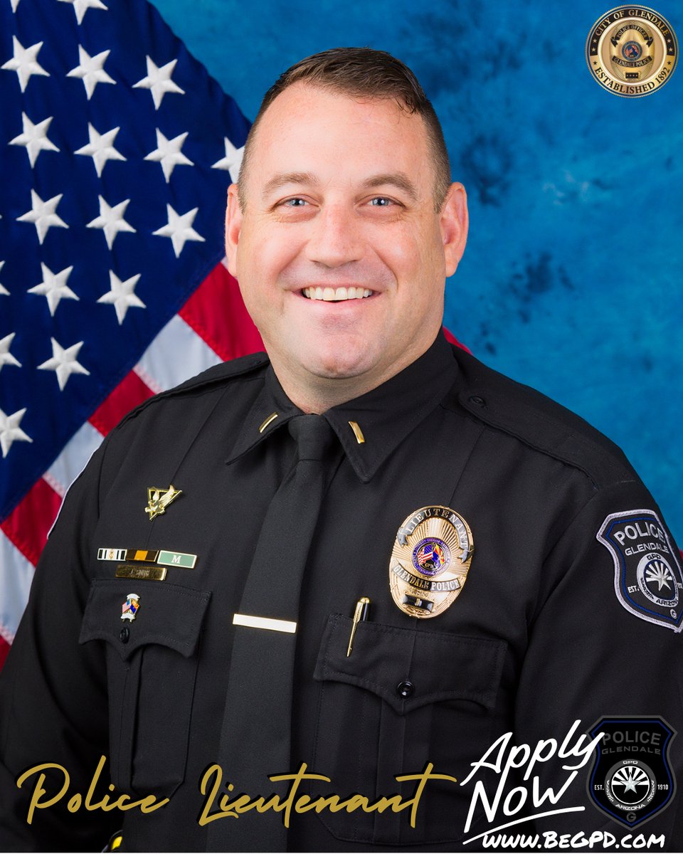 NOW HIRING: POLICE LIEUTENANT
STARTING SALARY: $174,387 ANNUALLY
APPLICATIONS ACCEPTED UNTIL: 7/31/2025

The Glendale Police Department is now accepting external applications for Police Lieutenant!  🙌

👉 bit.ly/BeGPDLT