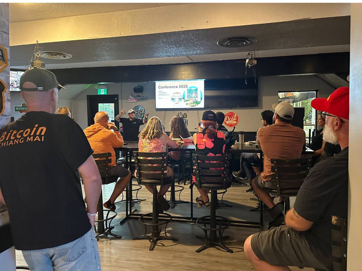 Halving Report (@halvingreport) on Twitter photo Loving this image of <a href="/shaunsomers/">Shaun Somers ∞/21M ✝️🏴</a> & <a href="/BradleyMines/">Brad Mines ⚡️ 🎙</a> and gang watching <a href="/JimmyKostro/">Jimmy Kostro ⚡️</a> deliver a spectacular presentation at our <a href="/NiagaraBTC/">Niagara Bitcoin Meetup</a> meetup last night! Loving this image of <a href="/shaunsomers/">Shaun Somers ∞/21M ✝️🏴</a> & <a href="/BradleyMines/">Brad Mines ⚡️ 🎙</a> and gang watching <a href="/JimmyKostro/">Jimmy Kostro ⚡️</a> deliver a spectacular presentation at our <a href="/NiagaraBTC/">Niagara Bitcoin Meetup</a> meetup last night!