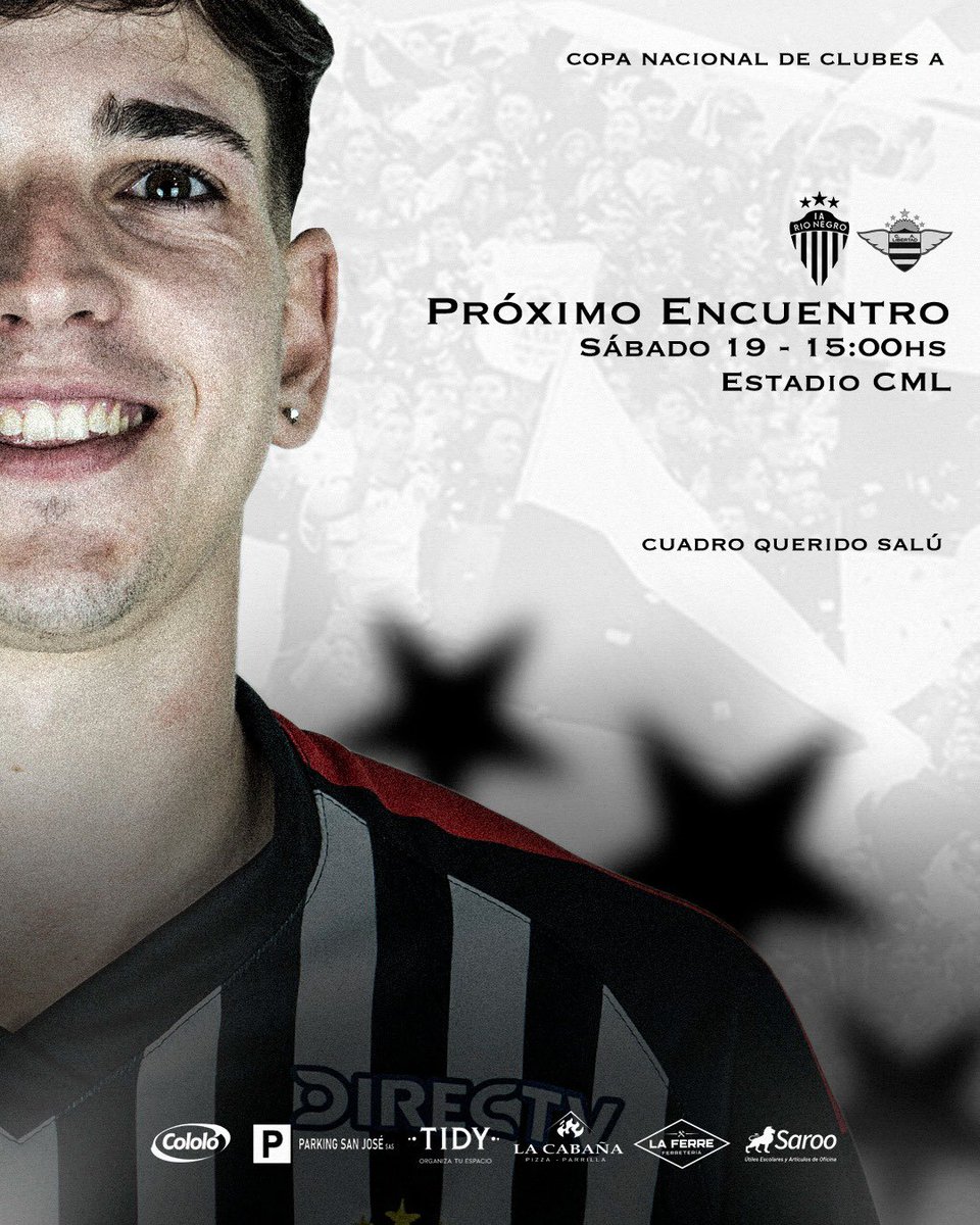 🔜 Próximo Encuentro 

Semifinal del Interior partido de vuelta 
📆Sábado 19
🏟️ Casto Martínez Laguarda 
⏰ 15:00hs 

#CuadroQueridoSalú ⚪️⚫️