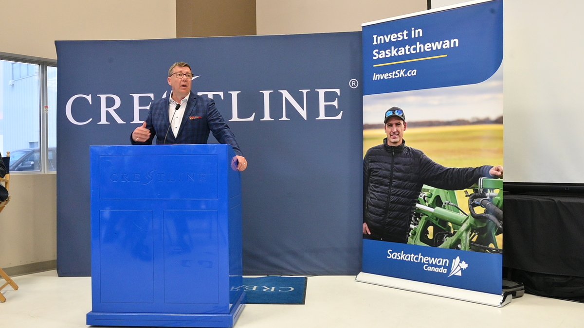 PremierScottMoe's tweet image. Today, we were at Crestline in Saskatoon, highlighting the strength of Saskatchewan’s economy and the importance of expanding trade and removing interprovincial trade barriers across Canada.
For many years now, the western provinces have had an agreement that eliminated most…