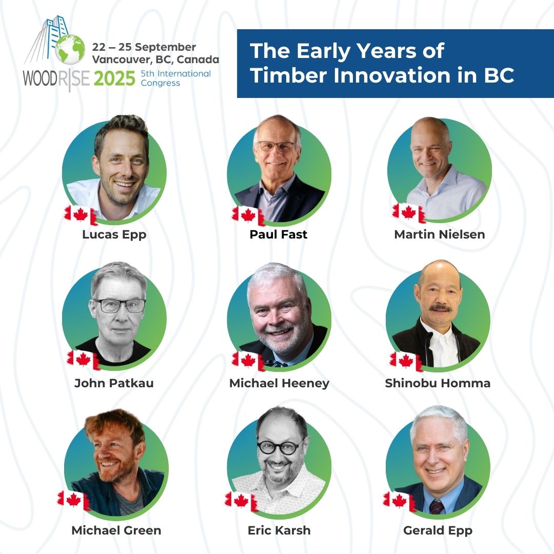 Don’t miss this rare panel with the pioneers who made BC a global timber leader. Hear untold stories, bold lessons &amp; game-changing insights. Perfect for anyone shaping the future of wood innovation.

#Woodrise2025 #MassTimberLeadership #BCWoodPioneers