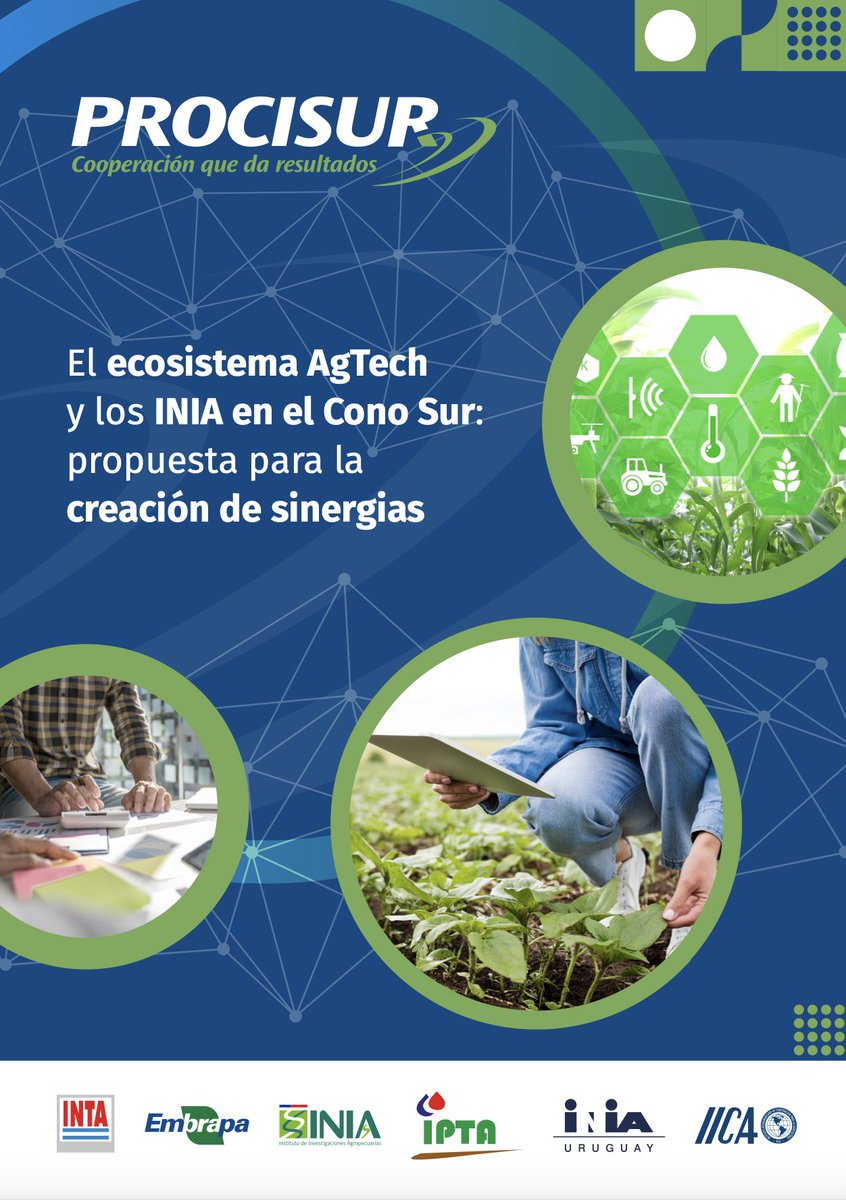 Procisur (@procisur) on Twitter photo Lanzamos 📘 "El ecosistema #AgTech y los INIA en el Cono Sur: propuesta para la creación de sinergias"
✅Insumos para políticas públicas, formación de capacidades y agendas colaborativas que promuevan innovación + inclusiva y efectiva.
📥 Disponible en: lnkd.in/dJvckGQV Lanzamos 📘 "El ecosistema #AgTech y los INIA en el Cono Sur: propuesta para la creación de sinergias"
✅Insumos para políticas públicas, formación de capacidades y agendas colaborativas que promuevan innovación + inclusiva y efectiva.
📥 Disponible en: lnkd.in/dJvckGQV