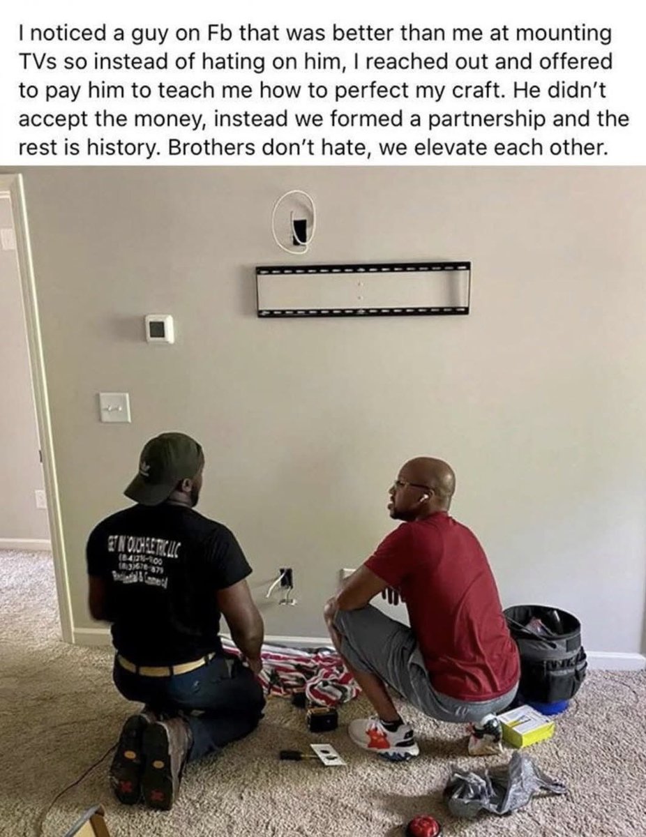 that’s how you build instead of compete 💯