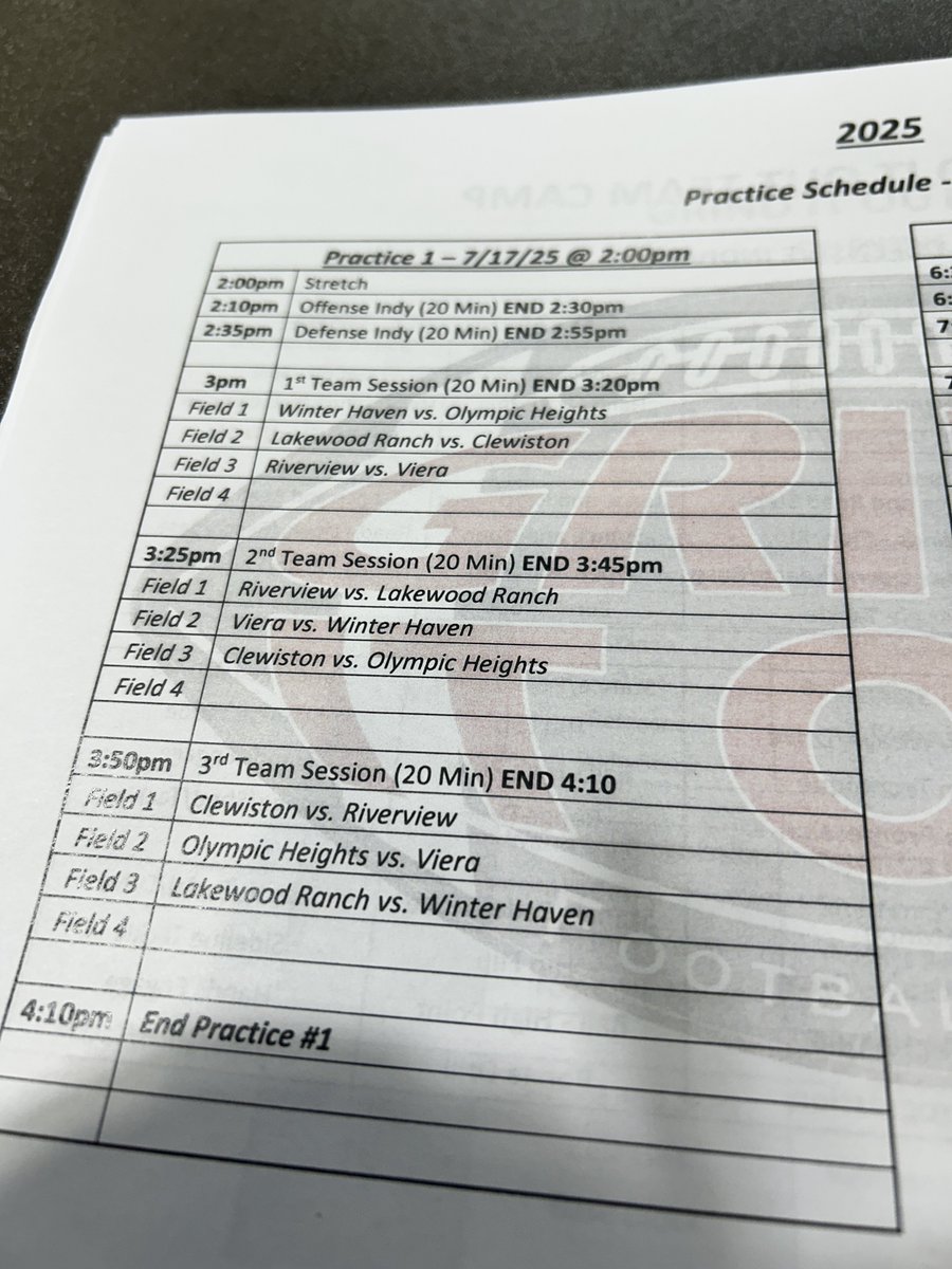 Practice #1 in the books.