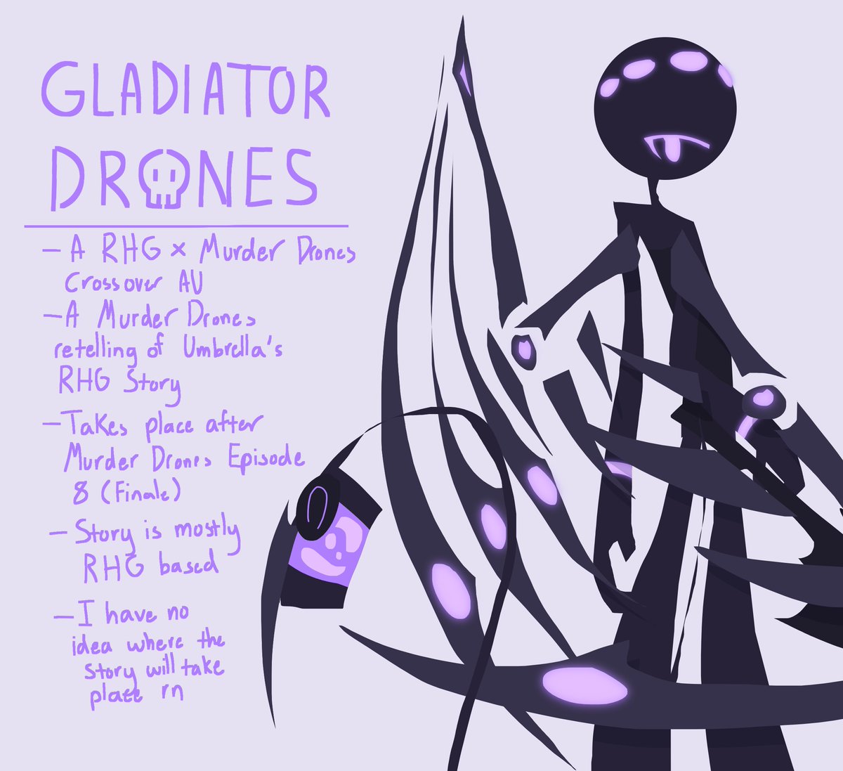 AmiPuff's tweet image. okay ill let you know im not very well versed in the art of rhg fanfiction, but since some people are interested, would anyone care for an au comic called 'Gladiator Drones'?
#RHG