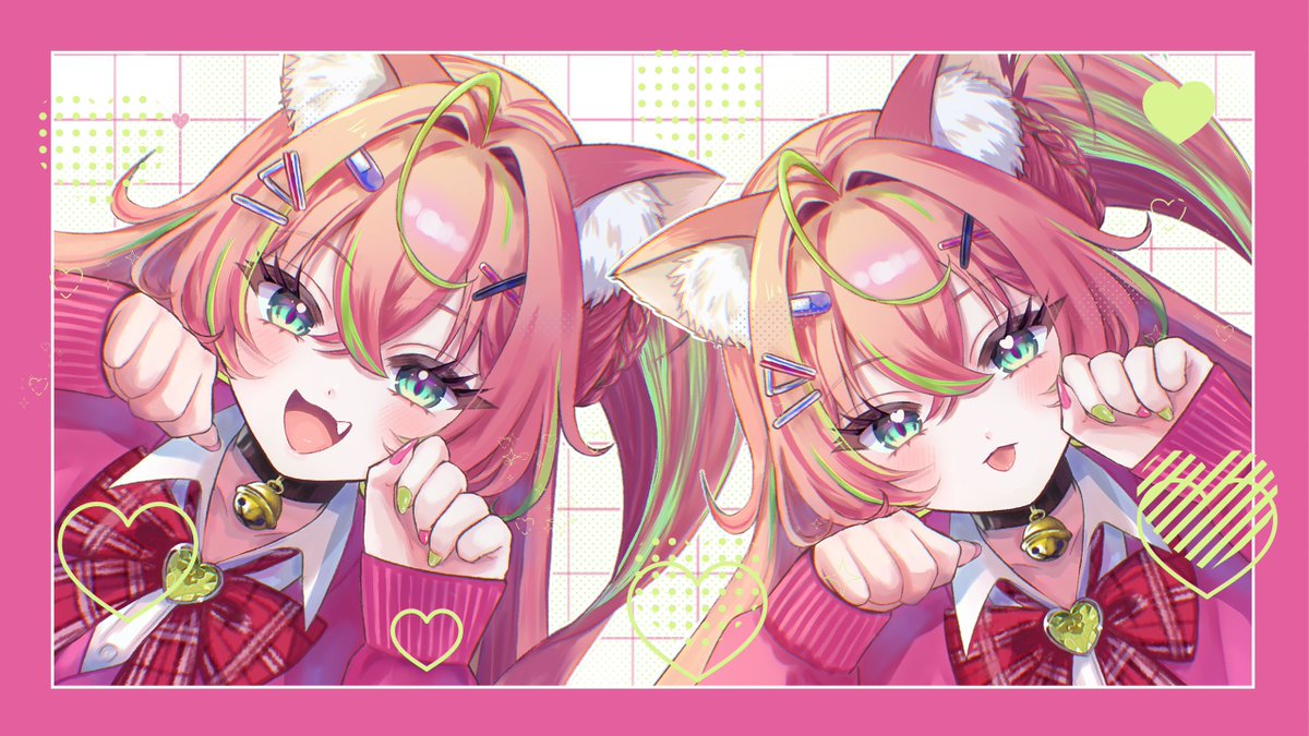 miamelonya's tweet image. double the trouble, double the fun? 🐾
🎨: @hitomeborere 𐐪♡𐑂