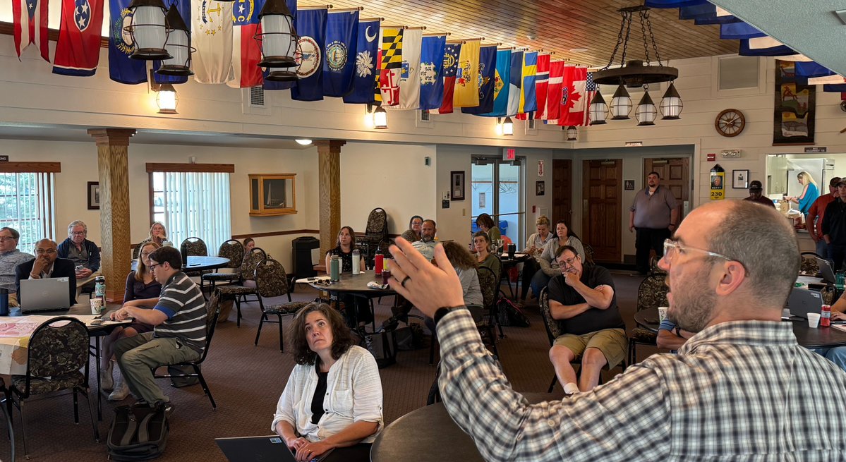 MNBWSR's tweet image. Jordan Mayer of the Minnesota #GeologicalSurvey discussed the latest tools + data resources available to help understand sensitive #groundwater resources — involving subsurface mapping, boring data, wells that supply drinking water — with #MnBWSR staff today at #CampRipley.