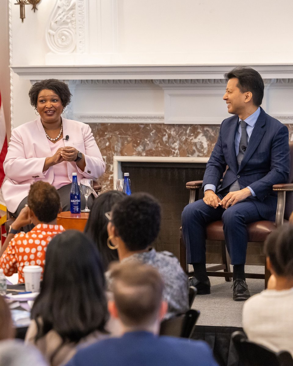 nyulaw's tweet image. On Friday, NYU Law Professor and Meltzer Center Faculty Director Kenji Yoshino spoke with former Georgia House Minority Leader and civic activist Stacey Abrams at the Center's Summer Forum, 'The Future of Equal Opportunity at Work.'
Photo by Slezak: Courtesy of NYU Photo Bureau