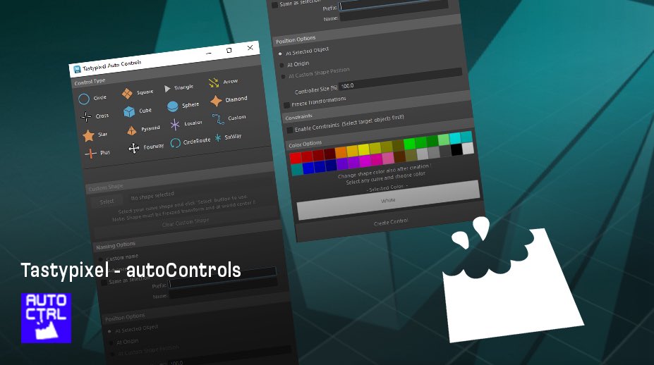 memaself's tweet image. ⚡ Tastypixel_autoControls for Maya 2024-26
✅ Create pro rig control shapes in clicks
✅ Auto naming, positioning & color options
✅ Add/remove const. fast & clean
Perfect for riggers & animators!
#Maya #Rigging #PythonTools #3DAnimation #tastypixel
👉 pedram.gumroad.com/l/keqmj?layout…