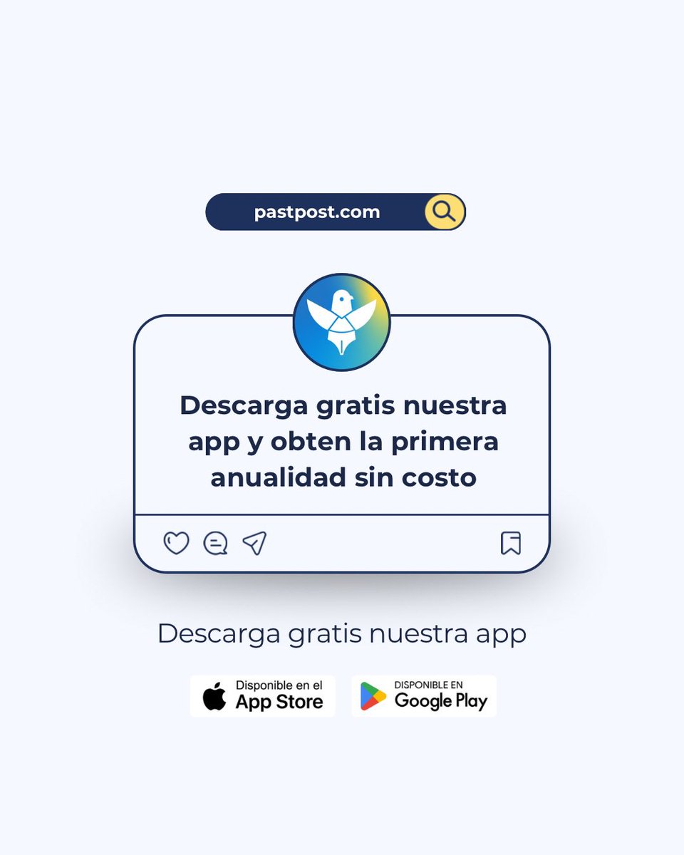 PastPostmx's tweet photo. ¿Sabes cómo puedes vivir con mayor tranquilidad? 🧐 La respuesta es: “Planficando” 

📲 Descarga gratis nuestra app y obtén sus costos la primera anualidad

#legadodigital #pastpost #planificar https://t.co/Vj95a8B7Uk