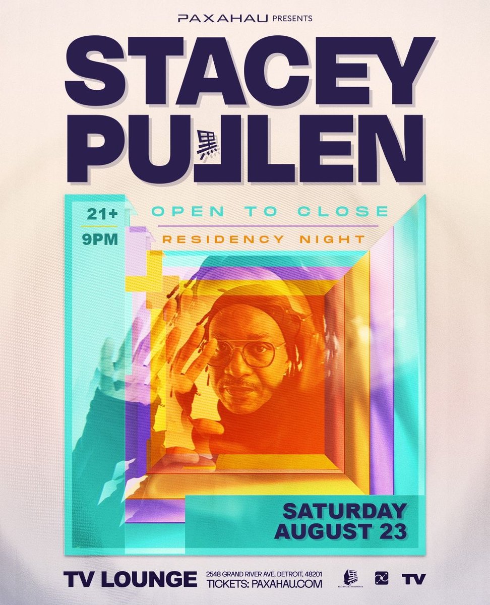 Detroit DJ and producer @staceypullen_ makes his return to TV Lounge on Saturday 8/23⁠ 🔥🔥⁠
⁠
Catch him taking over the patio for a special 5-hour set 📲 Tickets are on sale now at paxahau.com ⁠(link in bio)