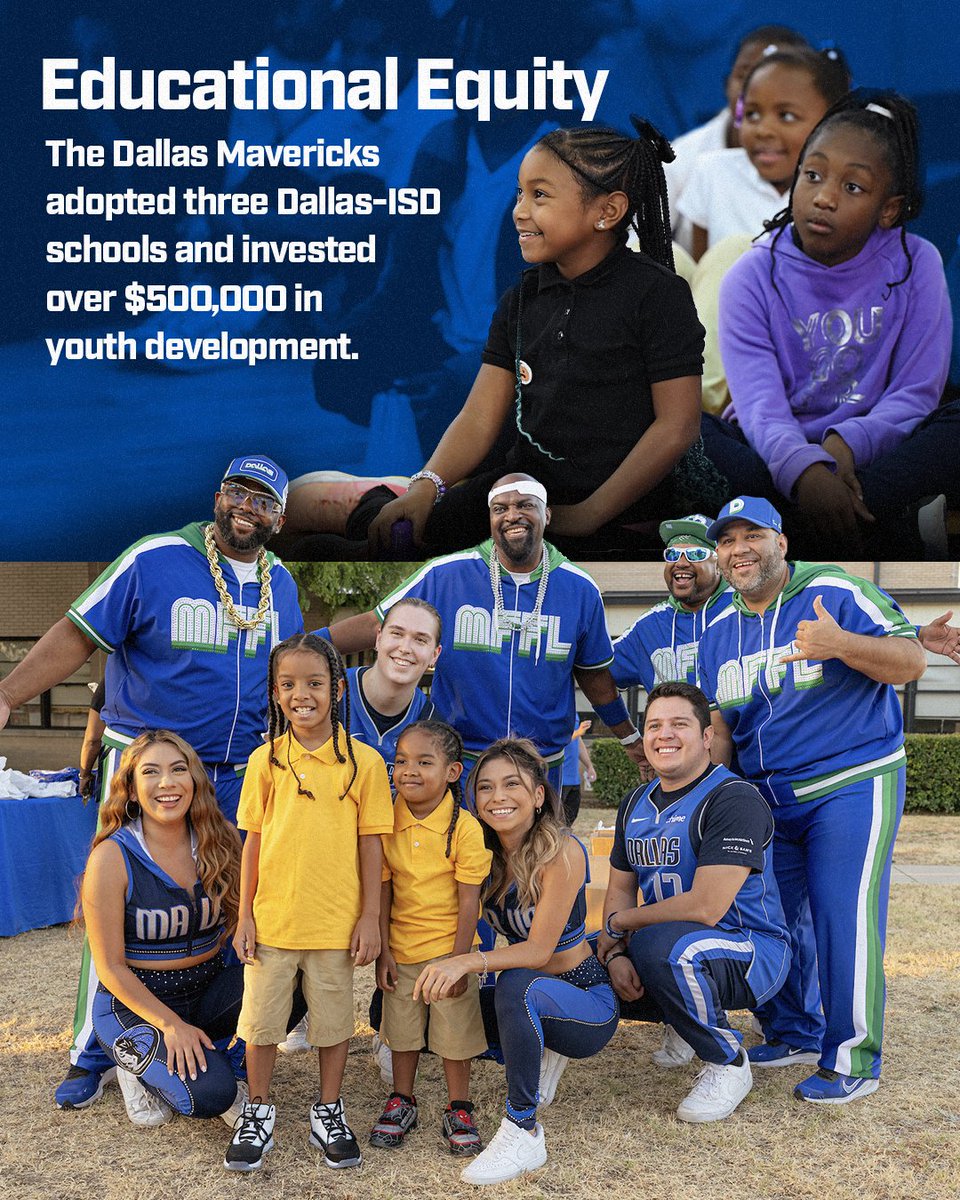 MavsOffCourt's tweet image. From first-day smiles to celebrating amazing teachers and delivering impactful programs 📚 We’re proud to support over 5,000 students in Southern Dallas through our Adopt-A-School educational programs!
Learn more: Mavs.com/MTA 🔗
#MFFL