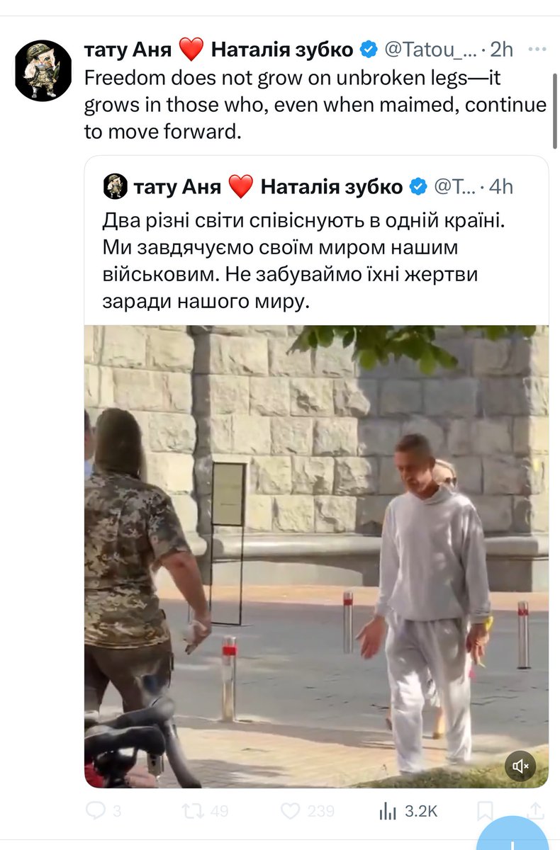 DefactoHumanity's tweet image. The lowest I’ve ever seen a foreigner go in this war is to parade around Kyiv in uniform calling themselves a maimed soldier.
Knowing actual soldiers who lost limbs I feel sick.
Knowing Ukrainians who have lost limbs and who have lost loved ones have been force fed this in…