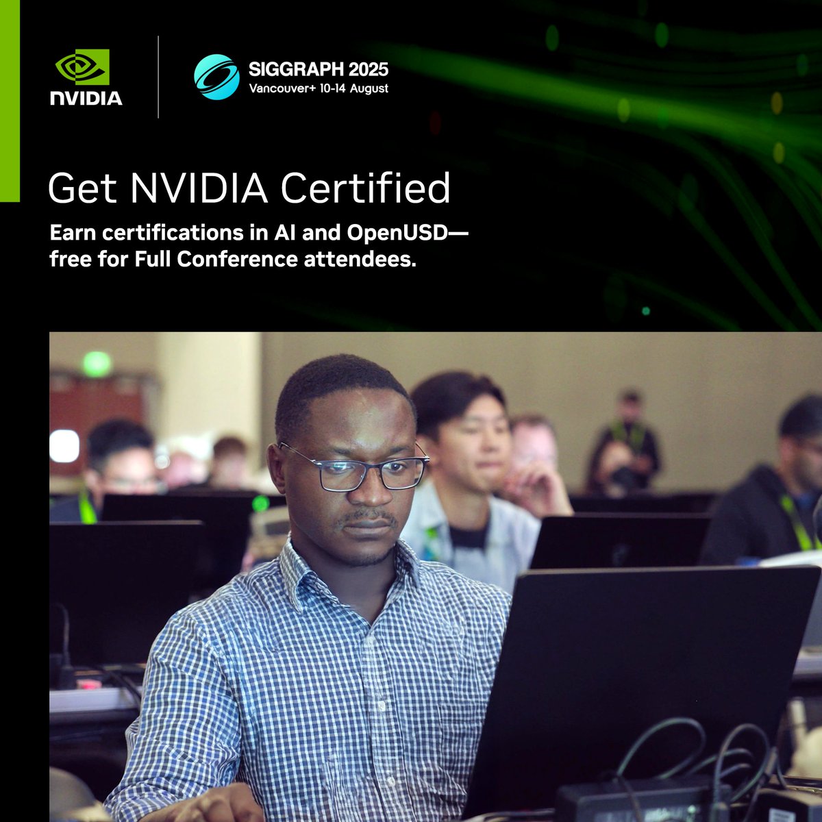 nvidiaomniverse's tweet image. #OpenUSD certification is coming to #SIGGRAPH2025. โ
Do your homework and show up ready.
Get started, or brush up on your knowledge, with our comprehensive USD curriculum.
๐ nvda.ws/4m20t2e