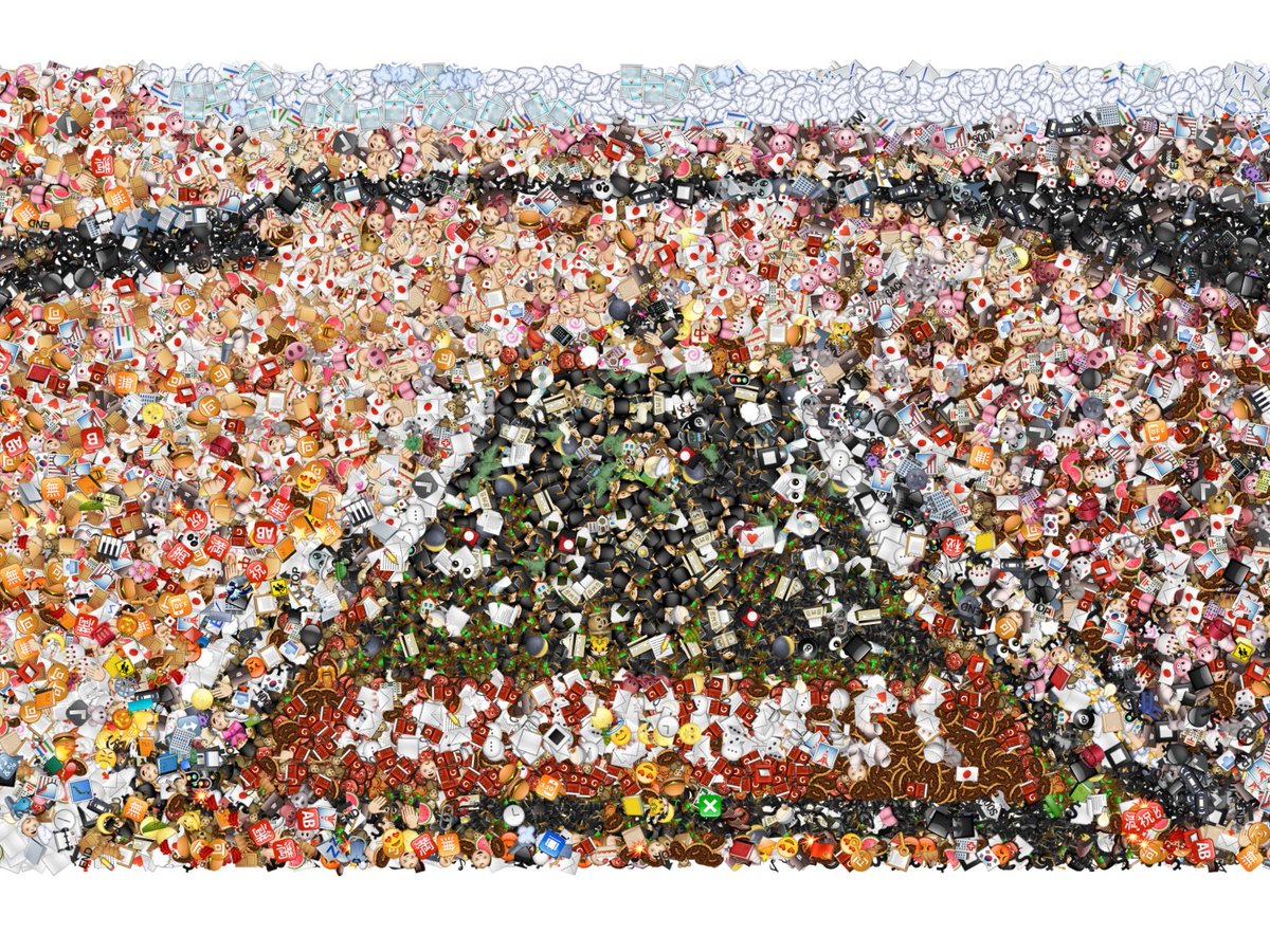 UTAustin's tweet image. Celebrating #WorldEmojiDay the only way we know how — 🤘 style.
We turned iconic UT landmarks and moments into emoji mosaics. 🌇 🤘 🐂 🧡 🏟️
**these images were generated using generative AI**