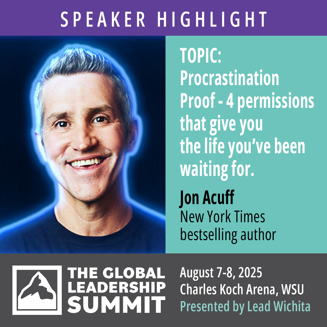 Do you struggle with procrastination? Learn how to view procrastination as a storehouse of untapped creativity, energy and time—waiting to be unlocked. Hear Jon Acuff at the Global Leadership Summit, Aug. 7-8. View the full speakers list and register at leadwichita.org/GLS.