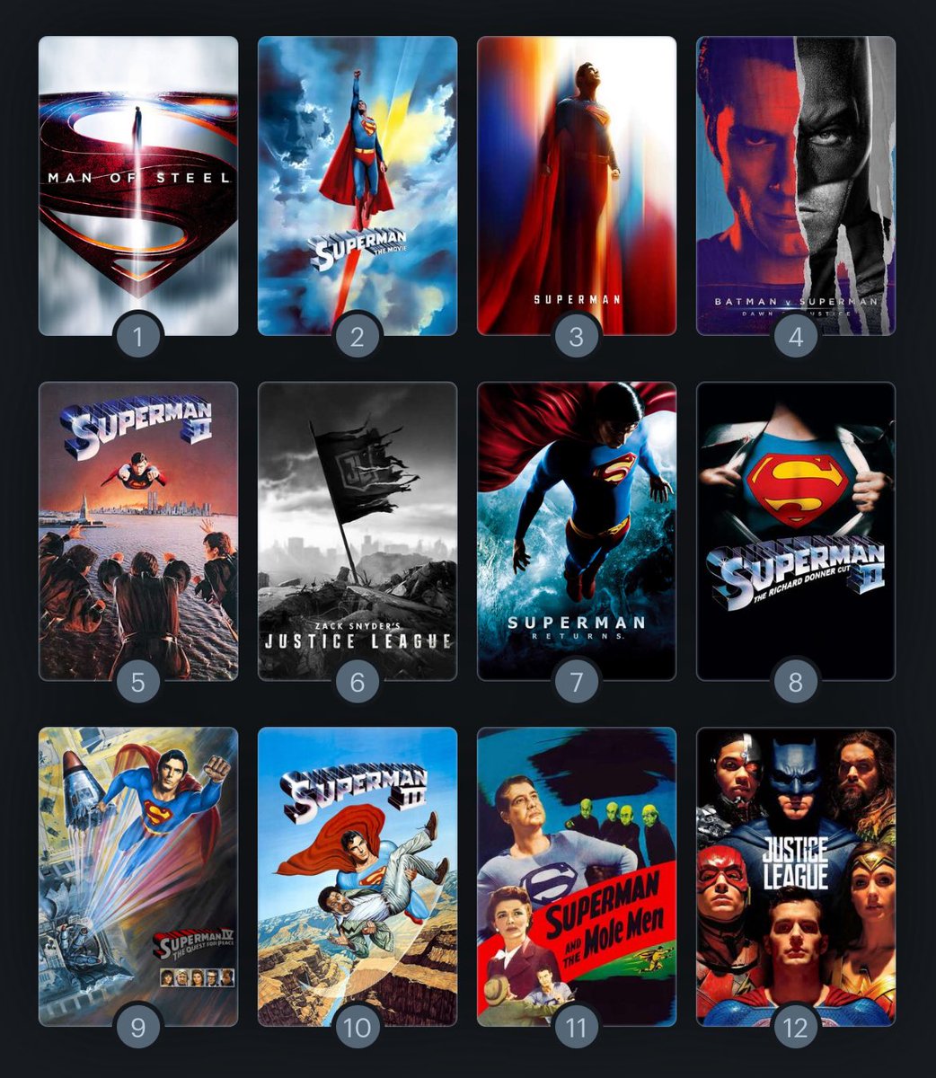 diggingforkrpod's tweet image. You already know my #Superman movie rankings if you 🎧 to Tuesday’s episode, but here’s the official social media unveiling!
Rewatchability, emotional impact, & Superman prominence were big factors for me, but mostly, I listened to the truth of my heart.
Now share YOURS!