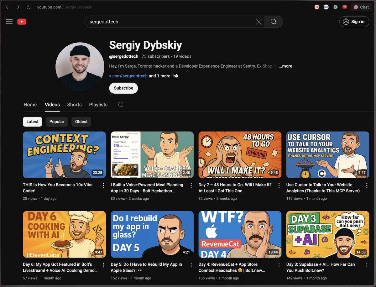 ftnabeelah's tweet image. binging @sergedottech’s vids before he blows up so i can obnoxiously say "i was early"