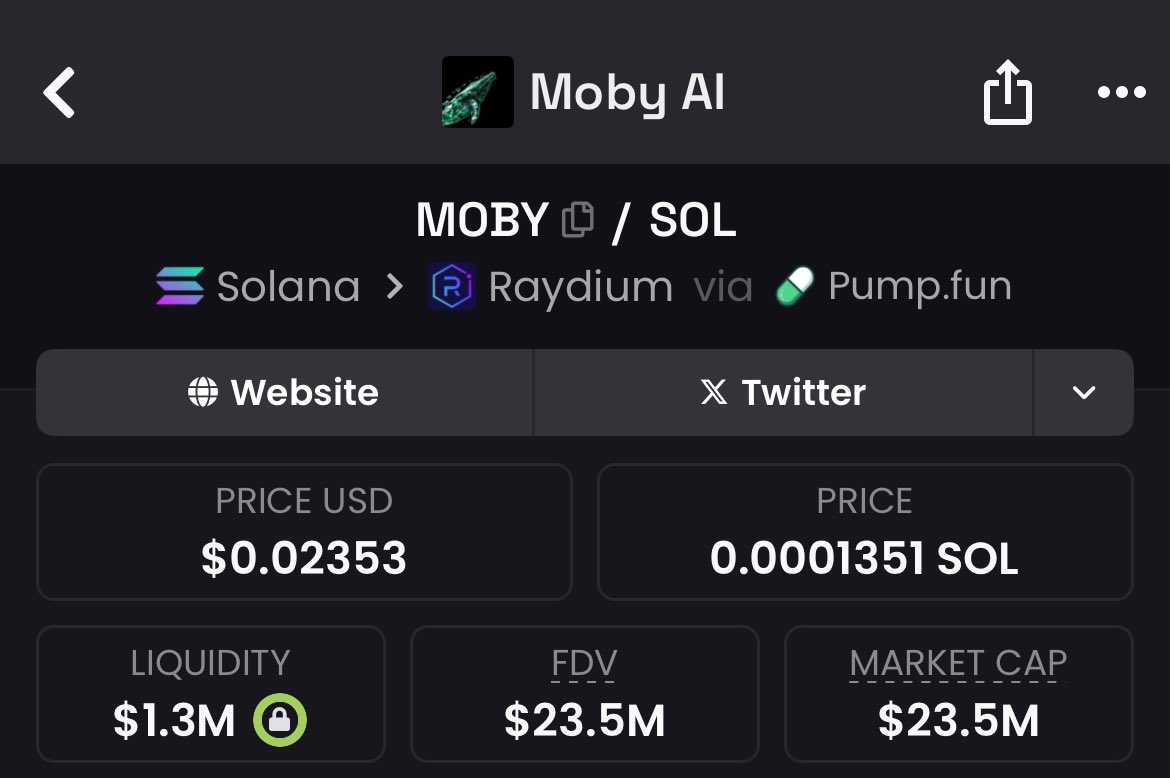 cz_dex_s's tweet photo. Join my alpha circle for the latest on $MOBY 160.959x surge from 146K to 23.5M market cap 🎯🤑🤑

CA: Cy1GS2FqefgaMbi45UunrUzin1rfEmTUYnomddzBpump

#MOBY #DegenLife #land #memecoin #solana #crypto #MOBYAI https://t.co/aBRG8tFUGC