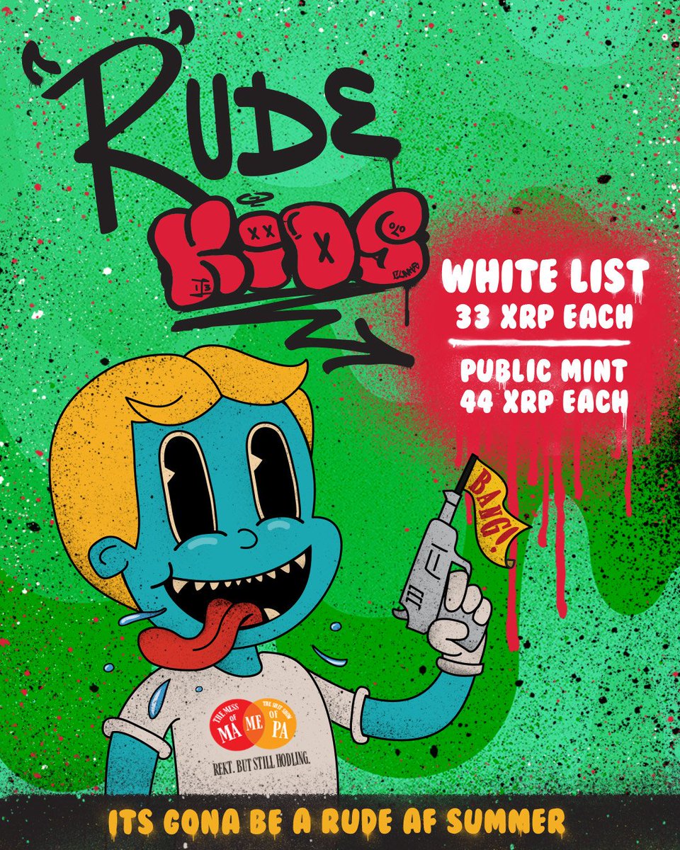 mrs_defidaemon's tweet image. Of course #XRP is pumping... @CollectionRude announced something new. Rude kids are coming... #happenseverytime #davidsbffs #magicmakers #rudekids #rudefam #xrpsummer #nobearsjustlittleshits #brakepadbob