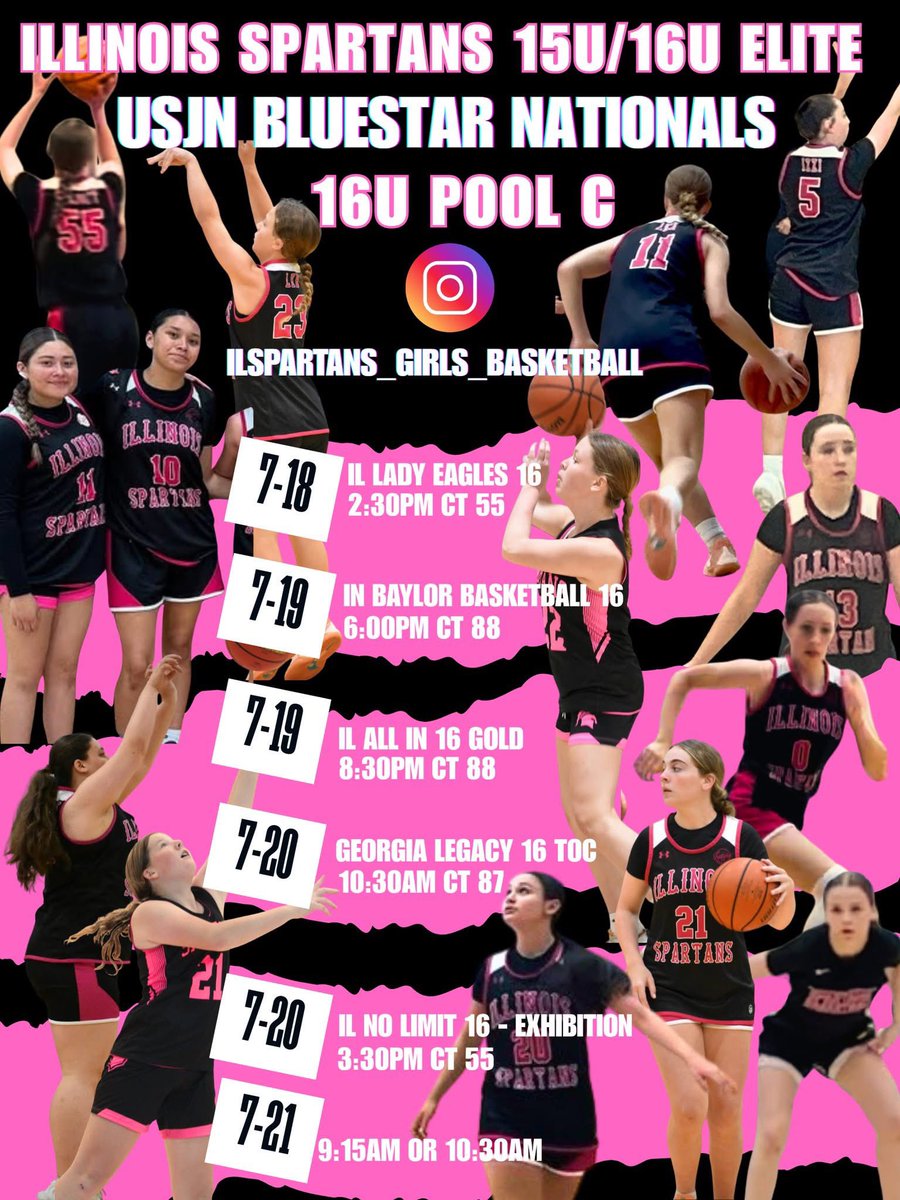 🚨COLLEGE COACHES🚨
We are a small program on the NWside of Chicago with a TON of talent! Get your eyes on our 27s, 28s, and 29s. They are all quick, strong, &amp; well rounded players who will definitely add to your roster! We will be at <a href="/USJN/">USJN</a> Bluestar Nationals this weekend!