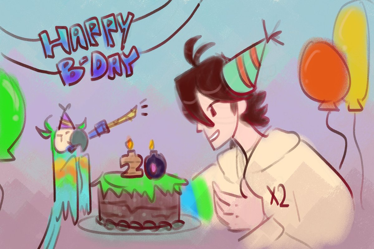 parrotx2daily's tweet image. day 76 - mud cake ( HAPPY BIRTHDAY π )
#Parrotx2fanart