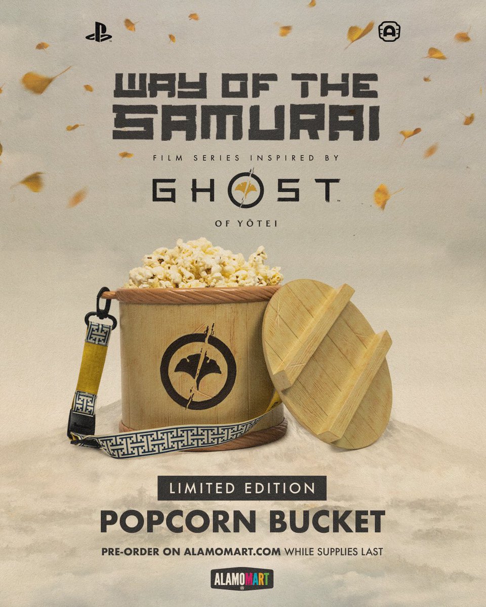 AlamoDC's tweet image. Step into the cinematic world of honor, vengeance & swordplay w/ WAY OF THE SAMURAI, a curated film series inspired by the upcoming @PlayStation videogame #GhostOfYotei. Plus elevate your snack game w/ a limited-edition, hand-painted popcorn bucket.
Info: drafthouse.com/news/way-of-th…
