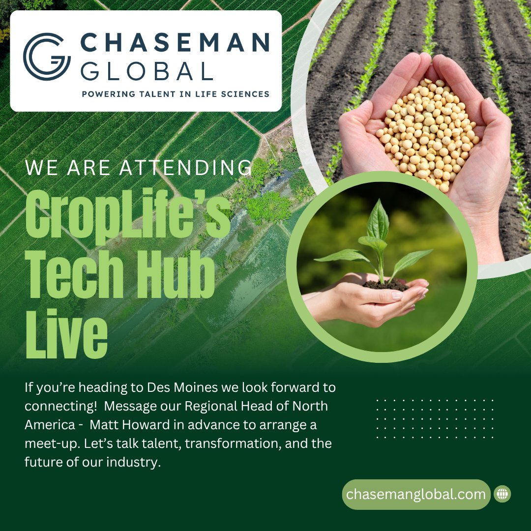 Chaseman Global is heading to Des Moines for CropLife’s Tech Hub LIVE! 🌱🚀

It’s a fantastic opportunity to reconnect with our network, explore emerging technologies, and forge new relationships that drive the future of agriculture.
