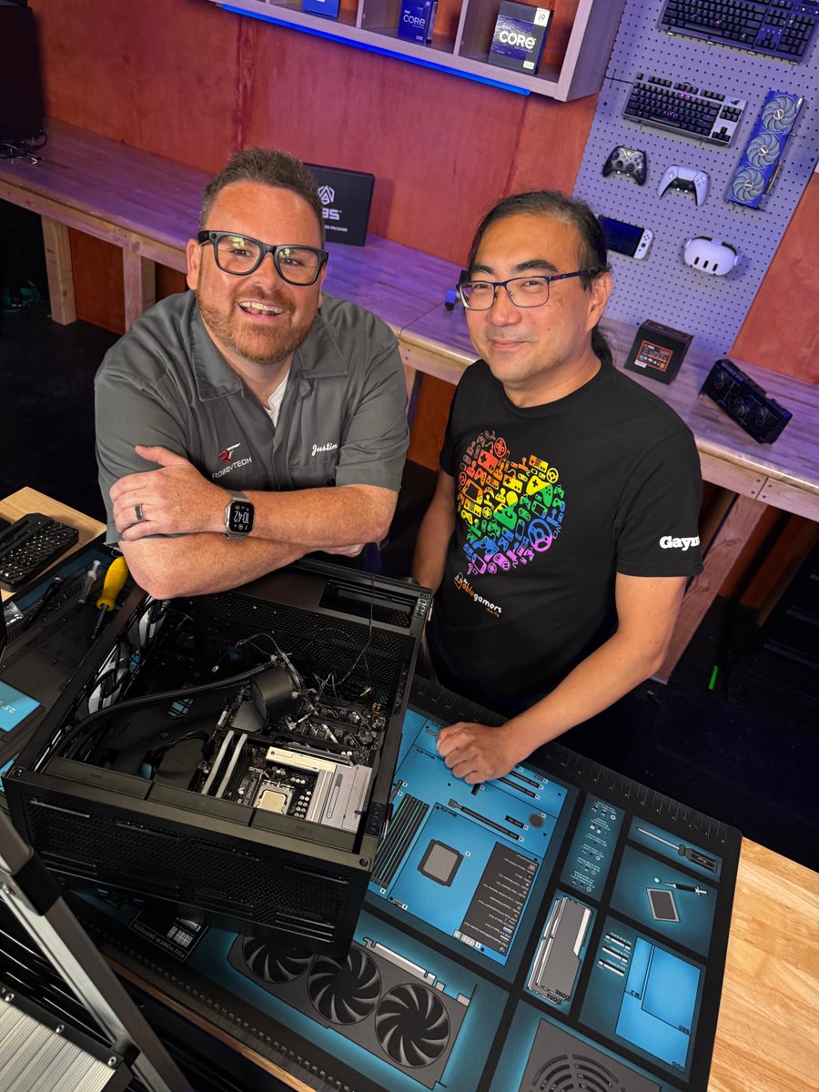 Newegg's tweet image. We’re building high-powered @IntelGaming PCs with @robeytech and @AbleGamers for an upcoming video! Checkout this amazing foundation and see them in-person at #SDCC #comiccon and #Evo2025 
ablegamers.org