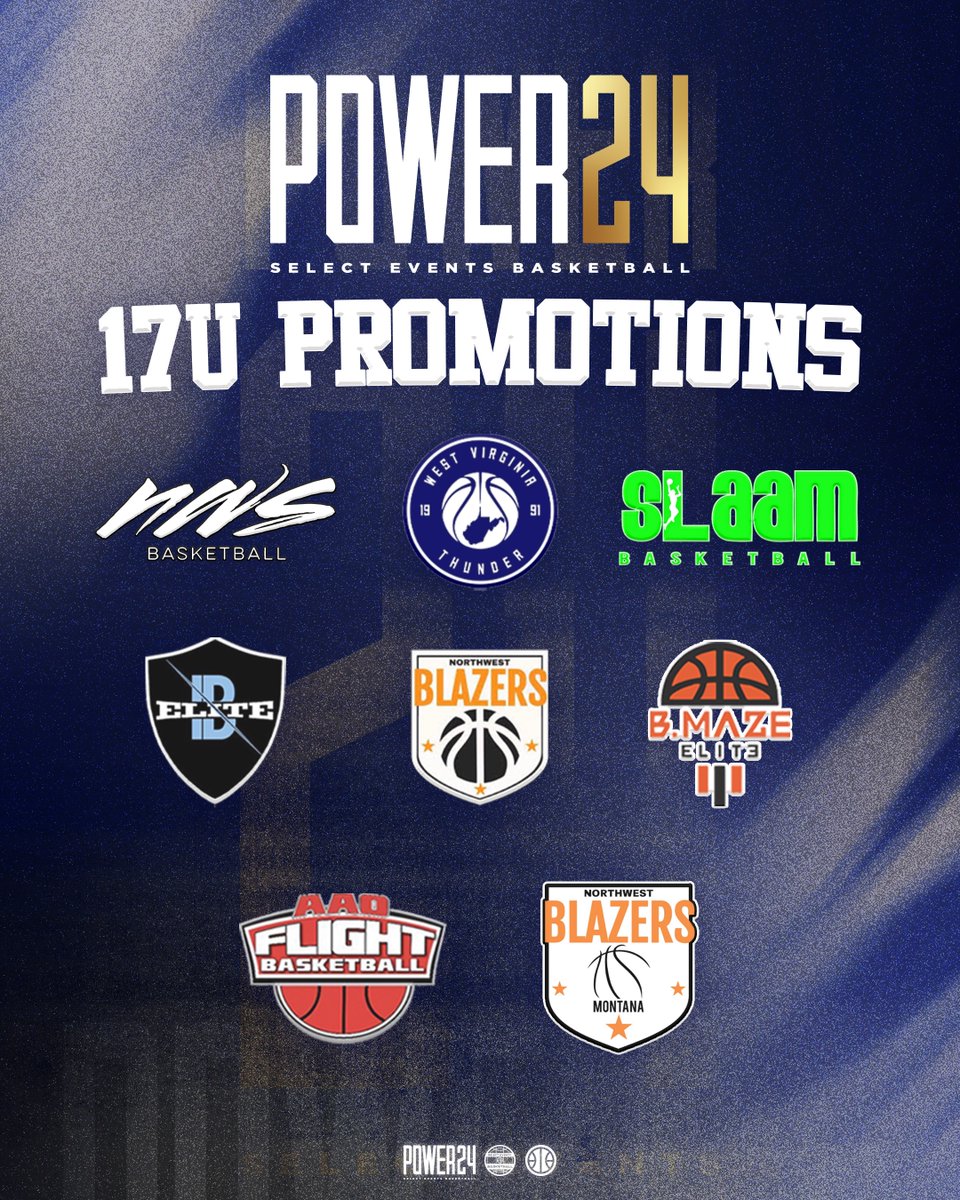 Select Events Basketball (@selecteventsbb) on Twitter photo S40 ➡️ P24 Finals
Congrats to the Select 40 teams that earned a spot in our 17U Power 24 Finals bracket 🏆
<a href="/NWSelect/">Northwest Select</a> <a href="/WVThunderS4017U/">West Virginia Thunder P24 17U (Perry)</a> <a href="/SLAAMBASKETBALL/">slaambasketball</a> <a href="/ibelieve_elite/">Ibelieveelite🎸</a> <a href="/nwblazershoops/">Northwest Blazers Basketball</a> <a href="/NWBlazersMT/">NW_Blazers_Montana</a> <a href="/BMazeElite/">B. MAZE ELITE AAU</a> <a href="/FlightAAOGBB/">AAO Flight Girls Basketball</a> S40 ➡️ P24 Finals
Congrats to the Select 40 teams that earned a spot in our 17U Power 24 Finals bracket 🏆
<a href="/NWSelect/">Northwest Select</a> <a href="/WVThunderS4017U/">West Virginia Thunder P24 17U (Perry)</a> <a href="/SLAAMBASKETBALL/">slaambasketball</a> <a href="/ibelieve_elite/">Ibelieveelite🎸</a> <a href="/nwblazershoops/">Northwest Blazers Basketball</a> <a href="/NWBlazersMT/">NW_Blazers_Montana</a> <a href="/BMazeElite/">B. MAZE ELITE AAU</a> <a href="/FlightAAOGBB/">AAO Flight Girls Basketball</a>