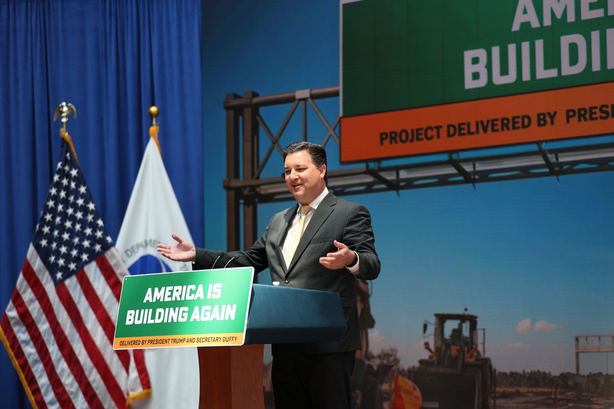 RepDavidRouzer's tweet image. This morning, I caught up with USDOT Secretary Sean Duffy and House T&I Chairman Sam Graves before speaking to industry leaders at the Surface Reauthorization event at the DOT’s office in D.C. It's great to hear Secretary Duffy's goals align with Committee’s, as we work together…