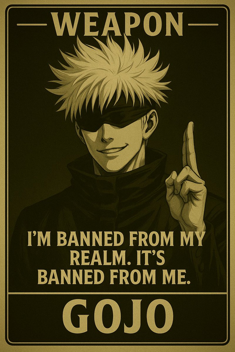 RTKascends's tweet image. GOJO: BANNED FROM MY REALM
They tried to exile him.
He exiled the rules instead.
You blink, you lose #CashflowHacker
#DigitalAssets
#OwnTheCode
#CryptoGameplan
#StackingTez
#FlippingSeason
#MintToMultiply
#InfiniteWallets
#SniperTrades