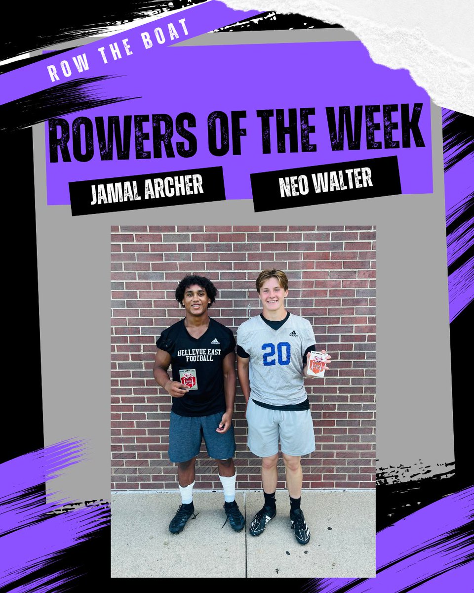 BellevueEastFB's tweet photo. ROWERS OF THE WEEK!🛶

Congratulations to Jamal and Neo on being our Week 5 ROWers!

And congratulations to Devon and Isaac on being our Week 6 ROWers!

#ChieftainFootball #RTB #ChangeYourBest #KeepgROWing #Discipline #Commitment #Toughness #BeSelfless #BeELITE #78% https://t.co/NGjtv6a79y