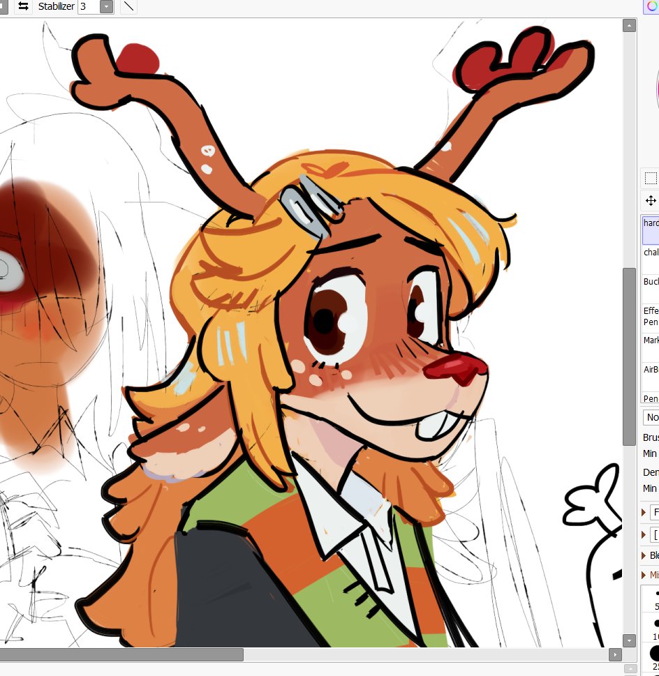 macholobo's tweet image. whenever i draw noelle i become conflicted because i feel i draw her too pretty and i think she deserves to be the prettiest girl in the world but also part of her charm is that she looks like a stretched out thumb