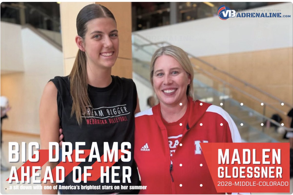 VBAdrenaline's tweet image. New interview w/ Colorado &apos;28 MB Madlen Gloessner is up on the main pg.  She talks about her summer of camps and her future decisions, plus developing an all-around game.  Easy athlete to like!! Find it at VBAdrenaline.com