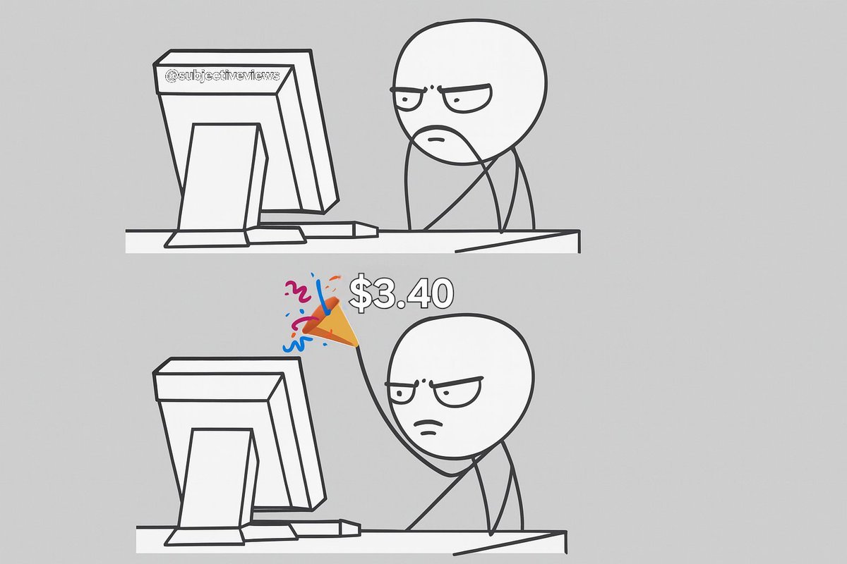 subjectiveviews's tweet image. This meme to perfectly captures how I feel about $XRP hitting ATH. 🎉

I'm not here for $3.40