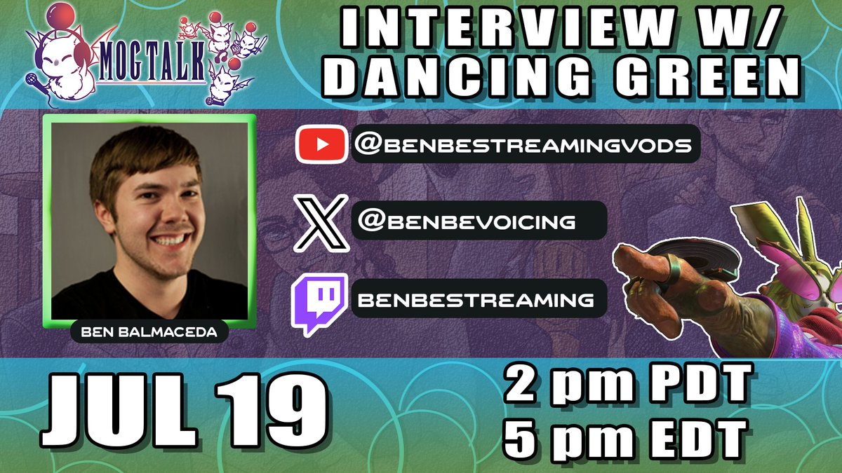 This weekend we interview the wonderful <a href="/benbevoicing/">Ben Balmaceda</a> on the FrostyMog channels!
