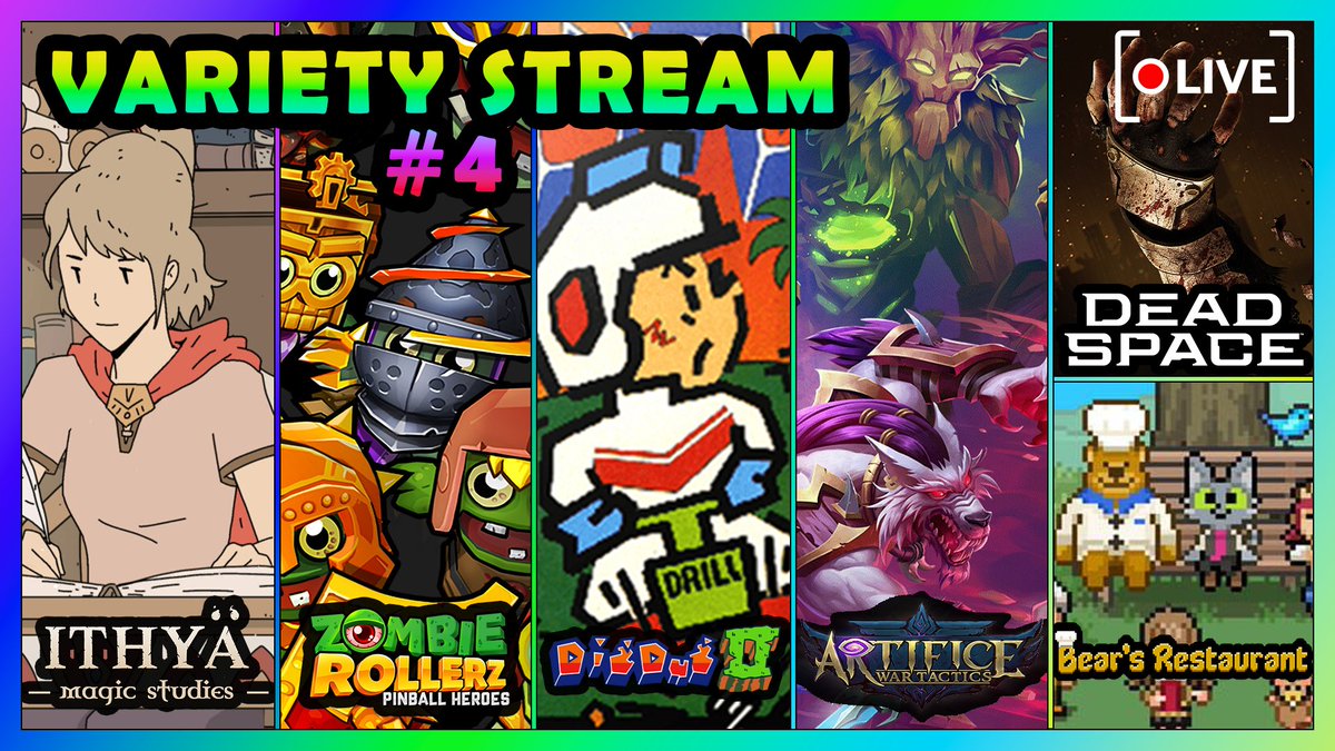 🎉B-DAY Variety Stream | Fri. July 18th @ 12PM CST🎂

- Ithya: Magic Studies | <a href="/BlueTurtle_d/">Blue Turtle Design</a> 
- Zombie Rollerz: Pinball Heroes | <a href="/ZombieRollerzPH/">Zombie Rollerz: Pinball Heroes</a>
- DigDug 2
- Artifice: War Tactics | <a href="/SilvineGame/">Artifice: War Tactics</a> 
- Dead Space (2008) | <a href="/deadspace/">Dead Space</a> 
- Bear's Restaurant | <a href="/OdencatGames/">Odencat</a> 

BE THERE!🙂