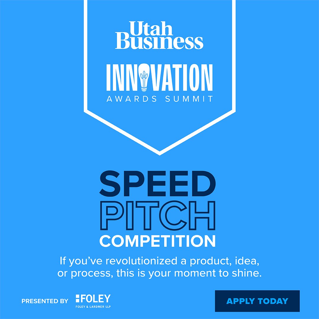 UtahBusiness's tweet image. Calling all innovators! ✨
Take the stage at Utah Business's first-ever Speed Pitch Competition at the 2025 Innovation Awards Summit.
Apply now for your chance to shine among industry leaders: cognitoforms.com/UtahBusiness1/…