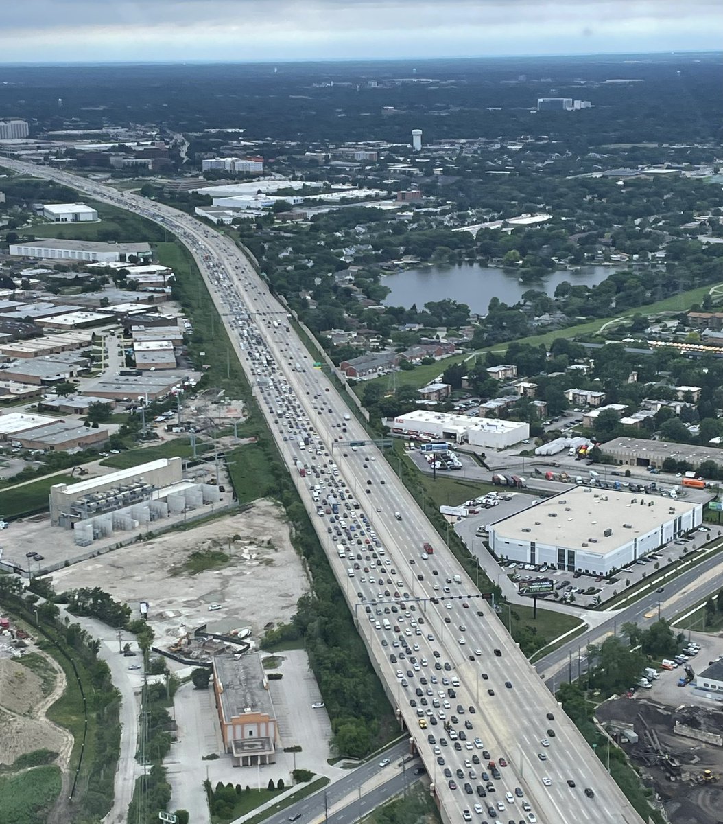 Despite the damage, no serious injuries were reported in this multi-vehicle crash on EB I-90 before Elmhurst Road near ORD. Delays persist from Arlington Height Road with cleanup still in 2RL. More at cbsnews.com/chicago/live
