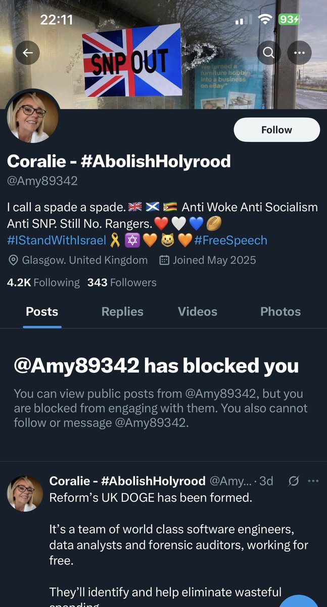 So the arsehat 👇🏼👇🏼 who is impersonating me has, according to <a href="/X/">X</a> not violated any rules…despite the fact they’re now sending DM’s to people, purporting to be me. 🤬 If you’re following them, please unfollow. 😩 And if anyone can help me to get this twat dealt with, I’d