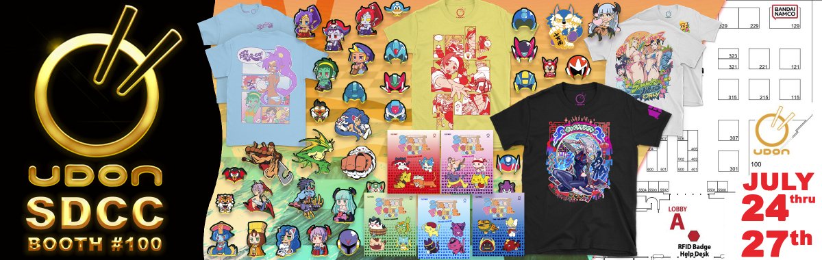 UdonEnt's tweet image. ⚡#sdcc25 is ONE WEEK AWAY!⚡UDON Booth #100 will be stocked & ready, we can't wait to see everyone at the show!
Check out the #SDCC link below to see new & exclusive merch and our list of panels! Signing times will be updated soon, but this year we are thrilled to host both…