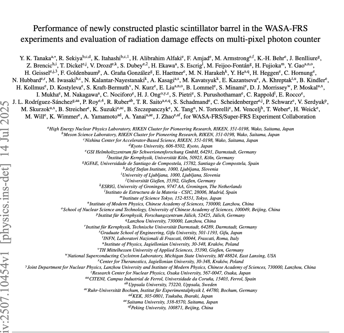 IMPORTANT $YNE PROGRESS:

<a href="/yesnoerror/">yesnoerror</a> is now able to consistently extract/save authors, &amp; their related organizations, from <a href="/arxiv/">arXiv.org</a> research.

It is performing well even on complex formatting like this example below where the authors are listed separately from the orgs.

There are