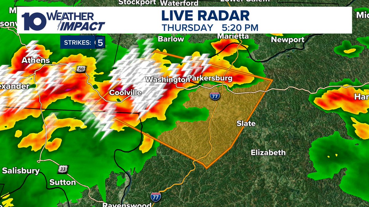A Severe Thunderstorm Warning has been issued for Wood, Washington, Athens, Meigs Counties until 7/17 5:45PM Go to 10tv.com/radar for more details. #10tv