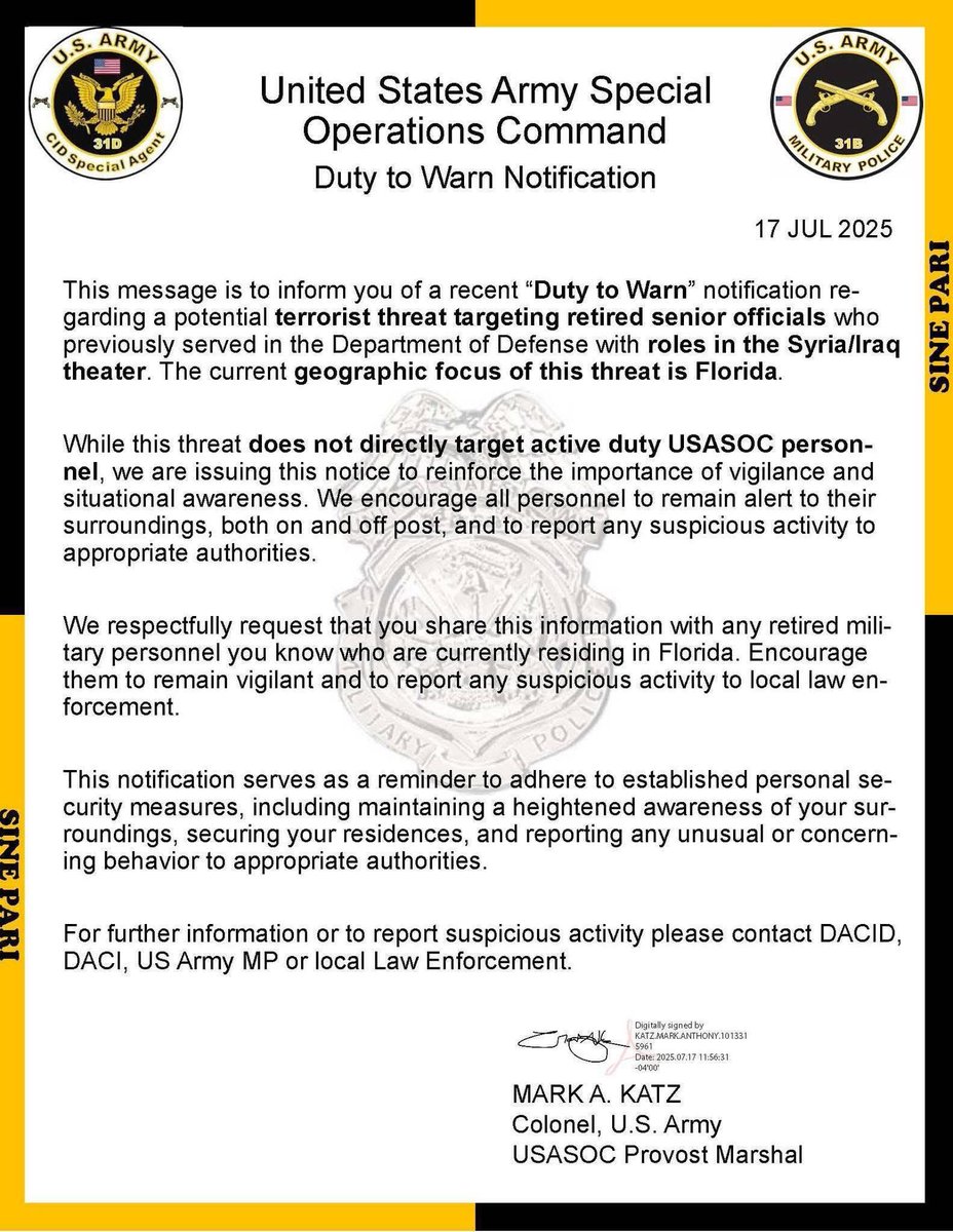 For those of you in Florida who served (and anyone else), just a PSA.