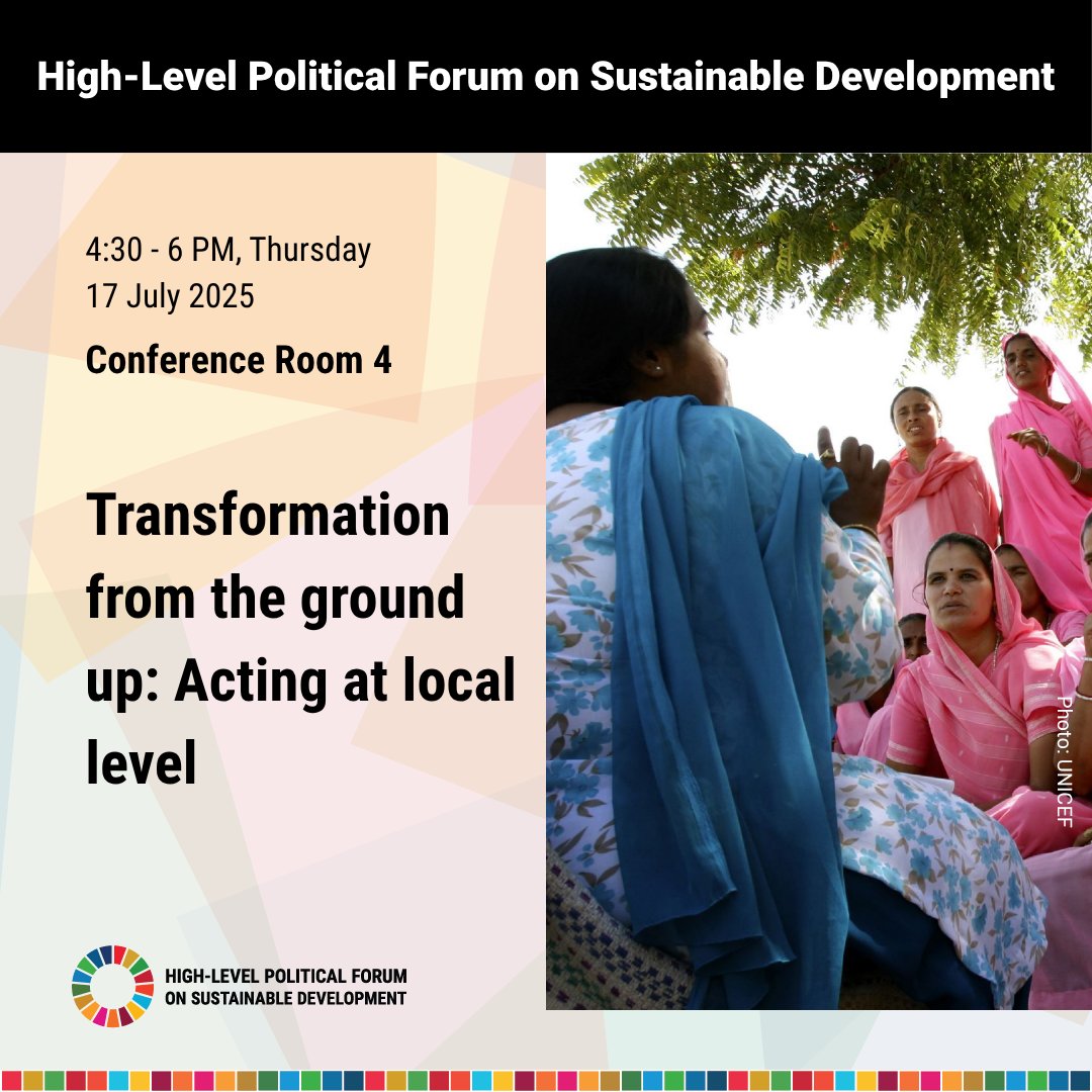 Local and regional governments are charting the path toward 2030 with vision and commitment.
But to succeed, they need financing, strong partnerships, and the right tools. Let’s advance the conversation at #HLPF 2025. Live: 🎥webtv.un.org/en/asset/k1u/k… #SDGs #GlobalGoals #2030Agenda