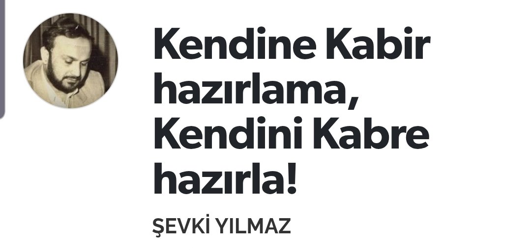 Bu hafta ki, ''Kendine Kabir hazırlama, Kendini Kabre hazırla!” başlıklı yazımızı incelemeniz; Nefsimizde, ailemizde ve ülkemizde “İslam Sözleşmesi”nin uygulanması, Mukaddes Mescid-i Aksa'mızın, Filistin’imizin, Osmanlıcamızın özgürlüğü, tatil olması dileğiyle Cuma Bayramımız