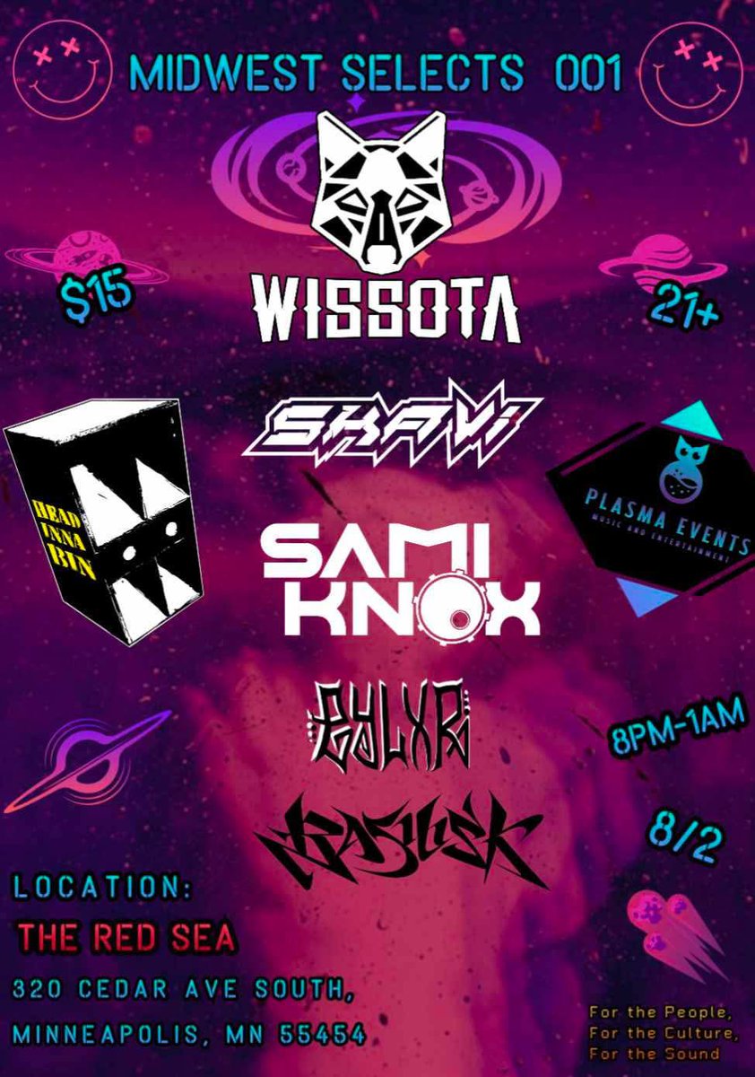 basilisk_wav's tweet image. YUUURRRRR
BACK ON ANOTHER KILLER SOUND SYSTEM WITH SOME AMAZING ARTISTS
8/2/25 - MPLS - RED SEA - 8pm!! 🔊🔊🔊
I’M FIRST ON, RIGHT AT 8!
COME EARLY & STAY LATE, BRING UR FRIENDS 🕺🕺🕺