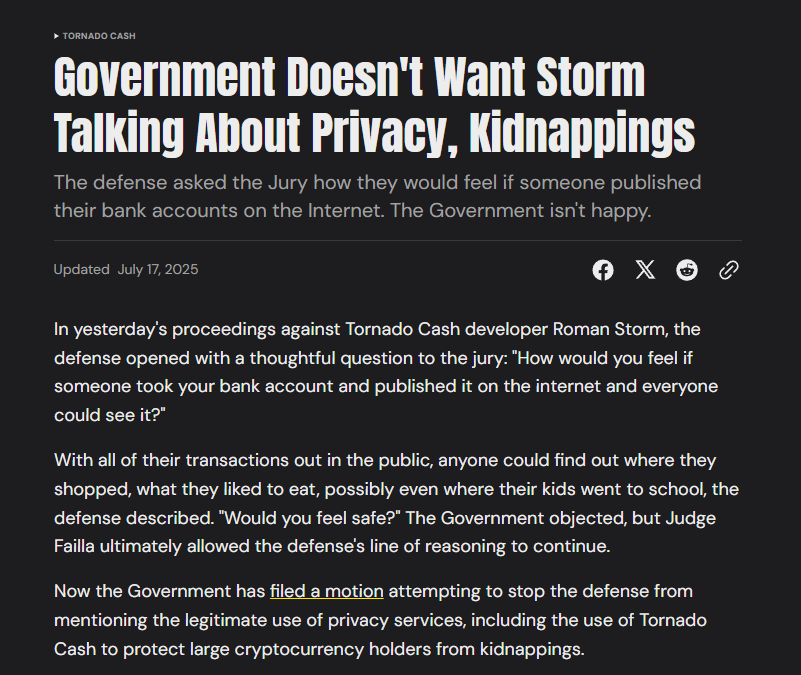 _gabrielShapir0 (@lex_node) on Twitter photo judge granting this motion would be insane, are they not going to let <a href="/rstormsf/">Roman Storm 🇺🇸 🌪️</a> defend himself at all? the fact that TC can be used for privacy (and was created for that purpose) is basically the entire fucking defense against a money laundering conspiracy charge. . . judge granting this motion would be insane, are they not going to let <a href="/rstormsf/">Roman Storm 🇺🇸 🌪️</a> defend himself at all? the fact that TC can be used for privacy (and was created for that purpose) is basically the entire fucking defense against a money laundering conspiracy charge. . .
